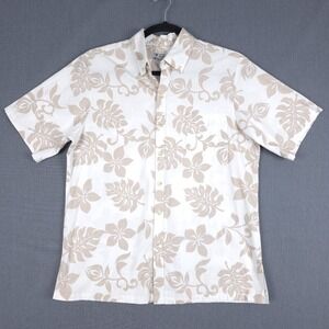 Avanti Hawaiian Shirt Men XL Tropical Floral Short Sleeve Button Up Beach Cruise